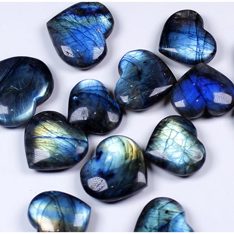 ラブラドライト ハート型 にぎり石 : 天然石のメゾンドユムロ - 通販