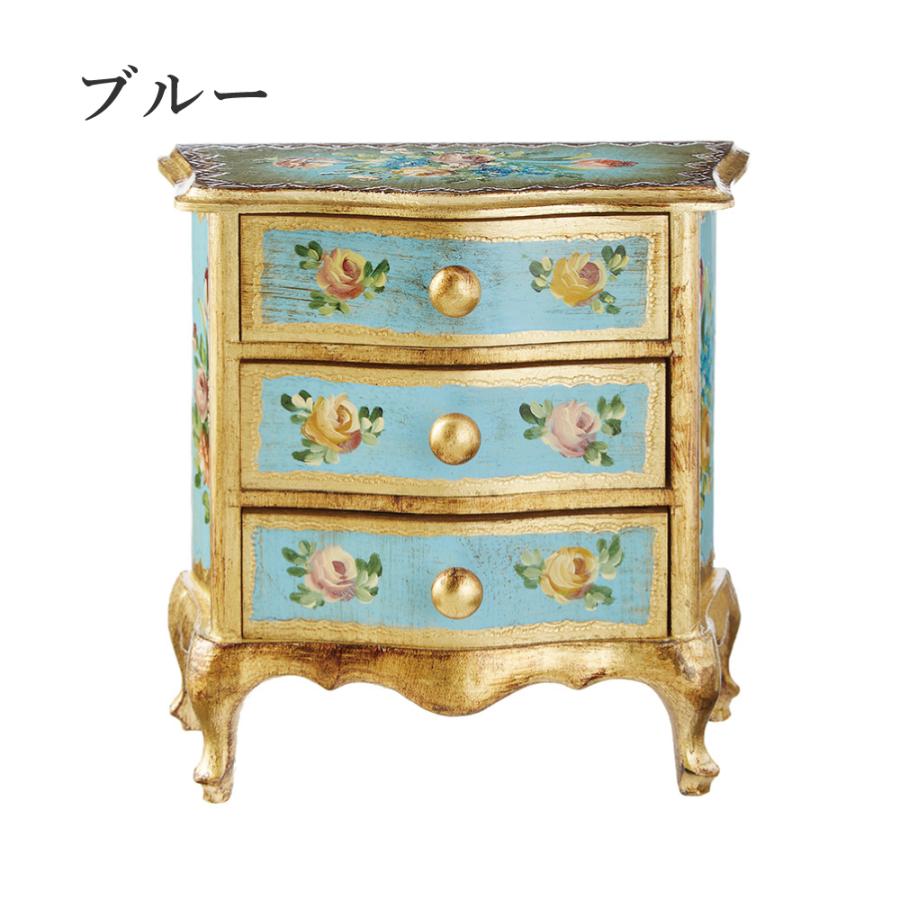 小物入れ おしゃれ 収納 アンティーク 風 花 上品 木製 イタリア製