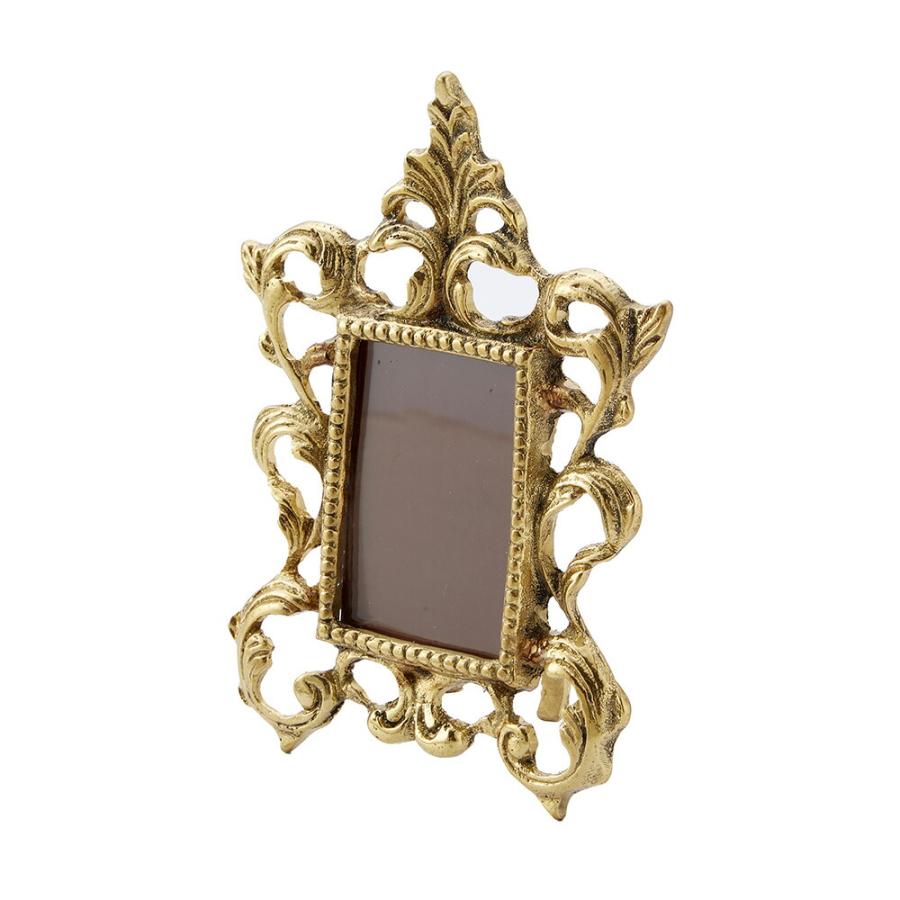 スペイン製 真鍮 フォトフレーム 幅12cm / 写真立て 輸入雑貨