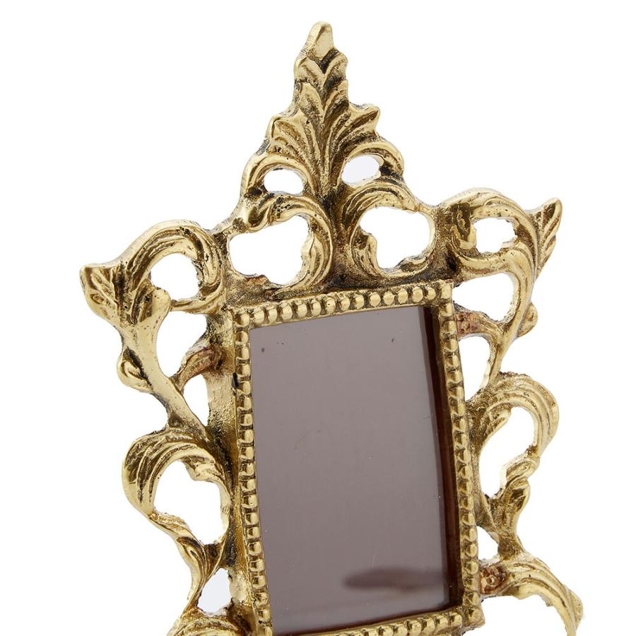 スペイン製 真鍮 フォトフレーム 幅12cm / 写真立て 輸入雑貨