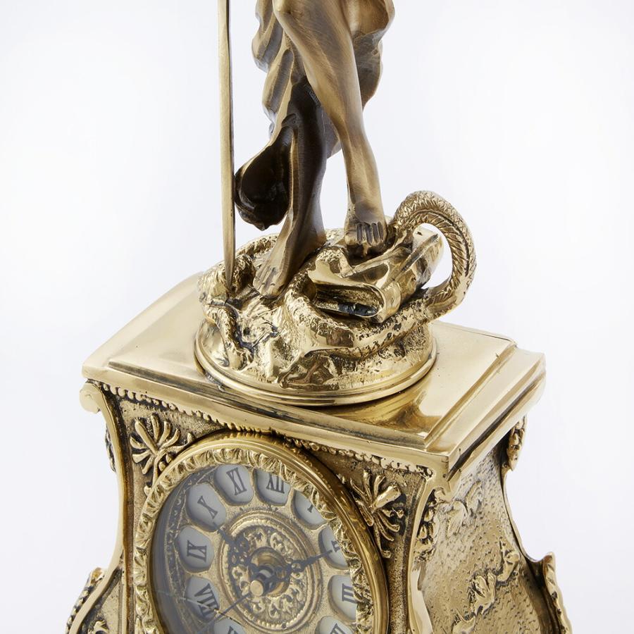 スペイン製 真鍮 置き時計 テーミス 高さ51cm / 金 ゴールド 時計 輸入