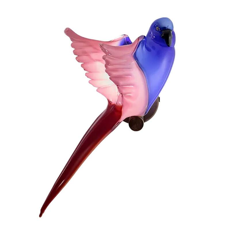 イタリア製 ザネッティ社 鳥(ブルー×ピンク×レッド/翼広げ) CO-BPR