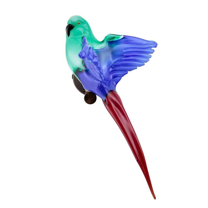 Zanetti Murano ガラス製鳥の置物 イタリア製 ザネッティ社 鳥(グリーン×ブルー×レッド/翼広げ) CO-GBR