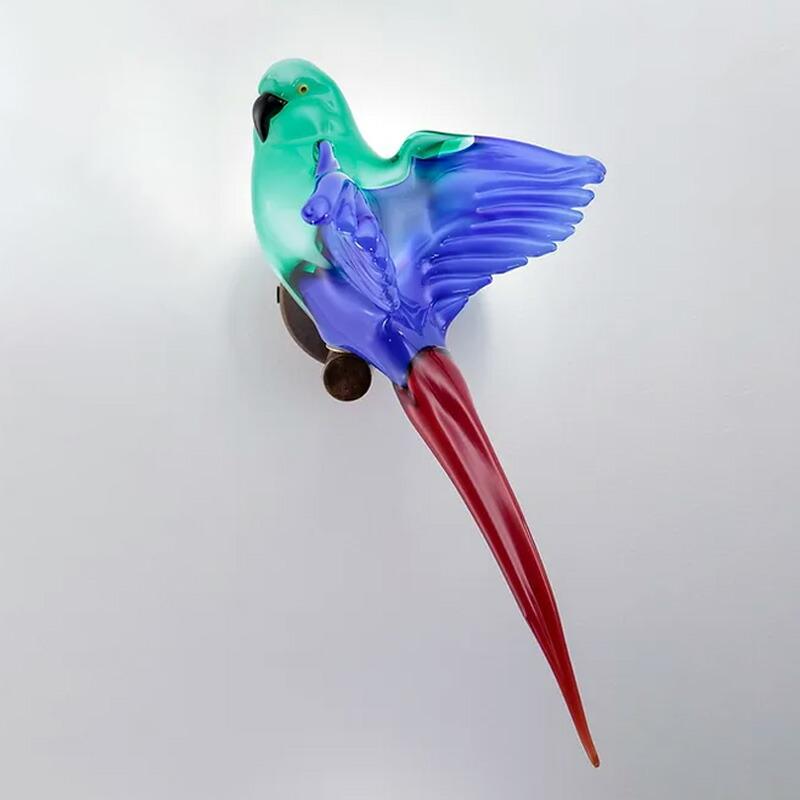 イタリア製 ザネッティ社 鳥(グリーン×ブルー×レッド/翼広げ) CO-GBR