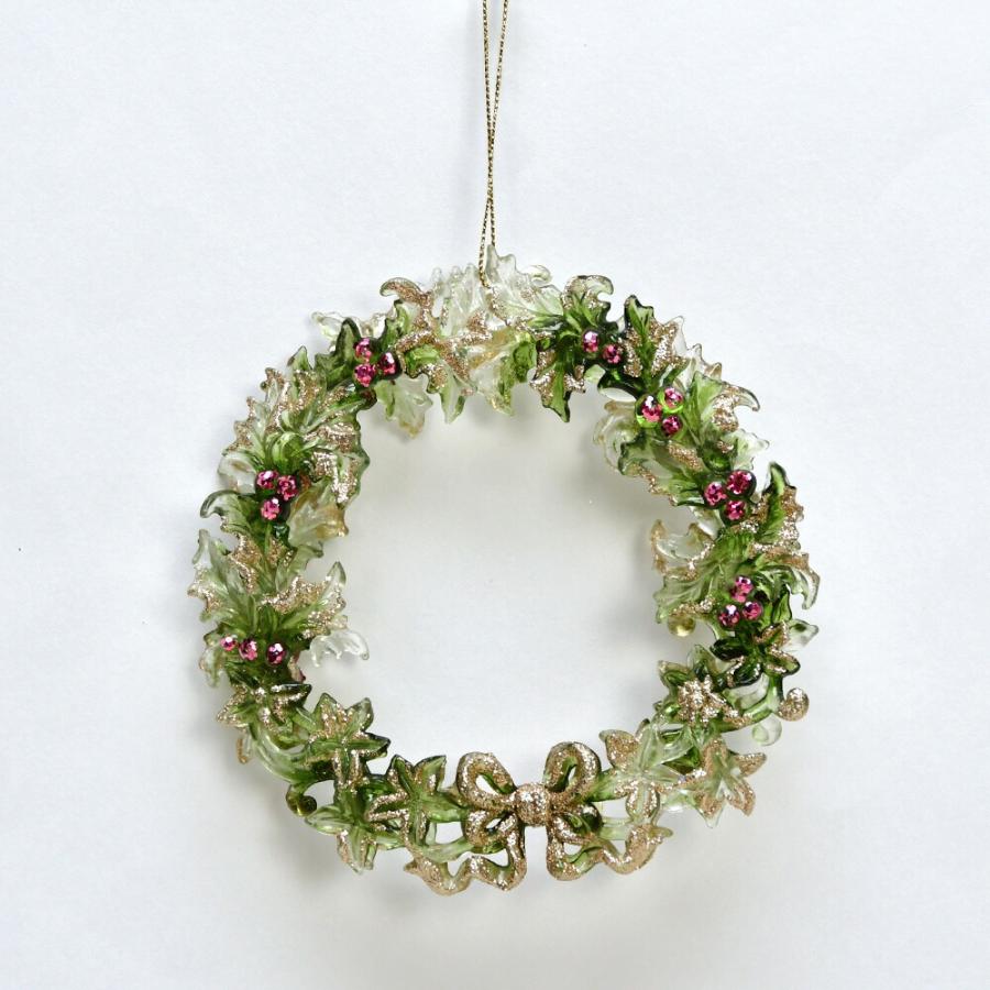 HARMONIER（ハルモニア） オーナメント ミニリース クリア グリーン