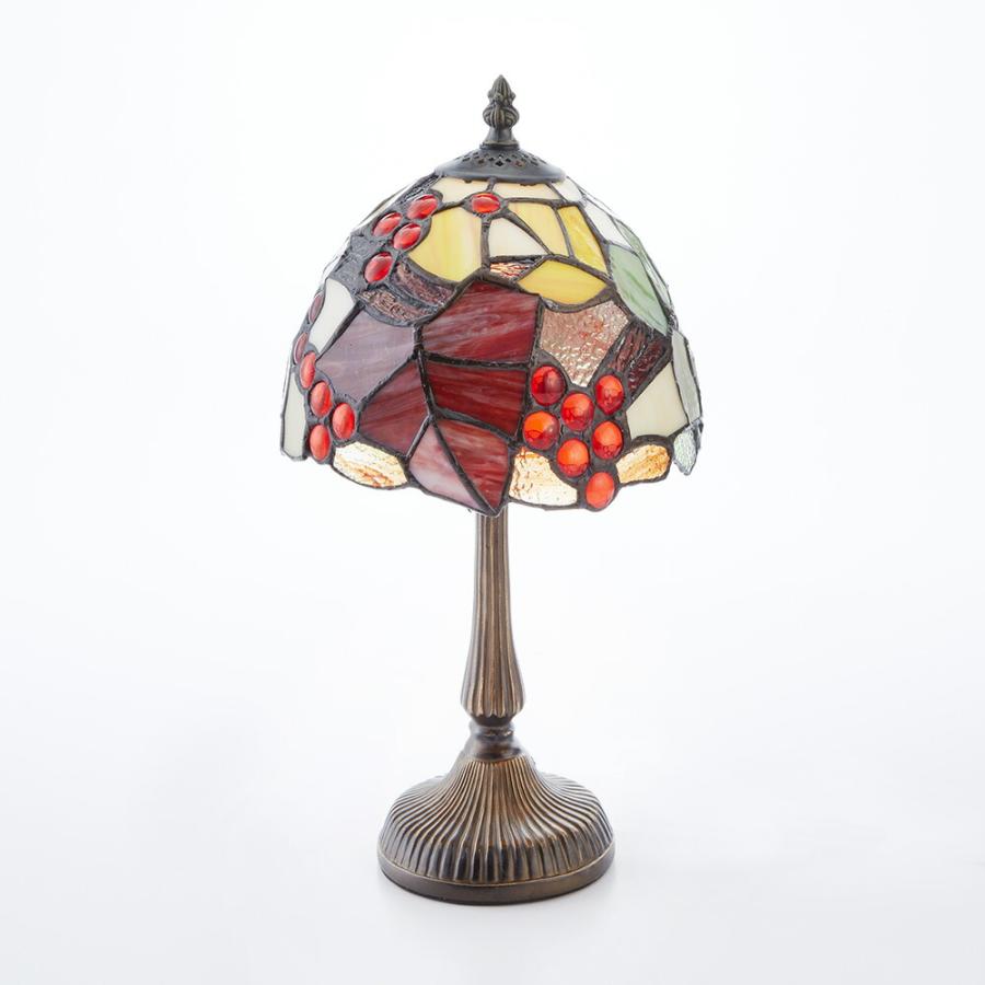 ▼ステンドグラス スタンドライト 卓上ランプ 葡萄 ステンドランプ ブドウS / ステンドグラス ランプ デスクランプ 照明