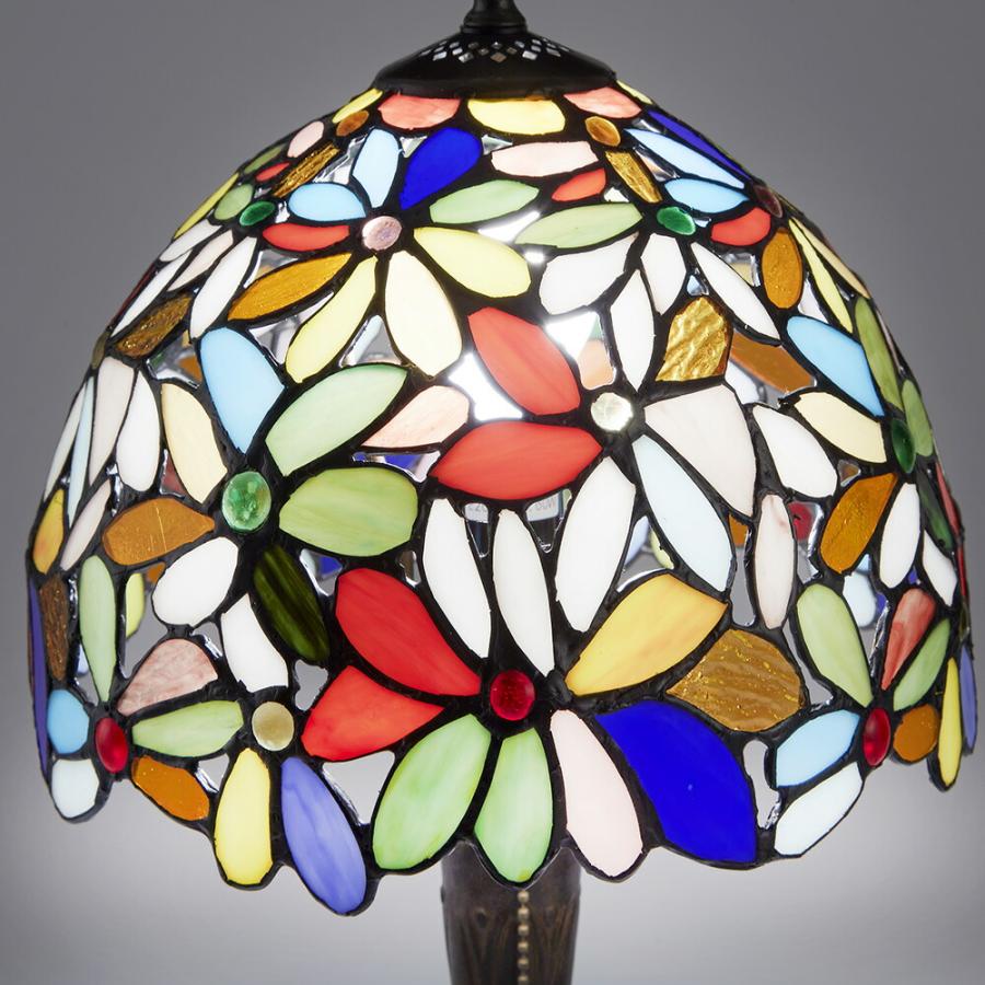 ステンドランプ ハナハナ ミックスカラー / ステンドグラス ランプ