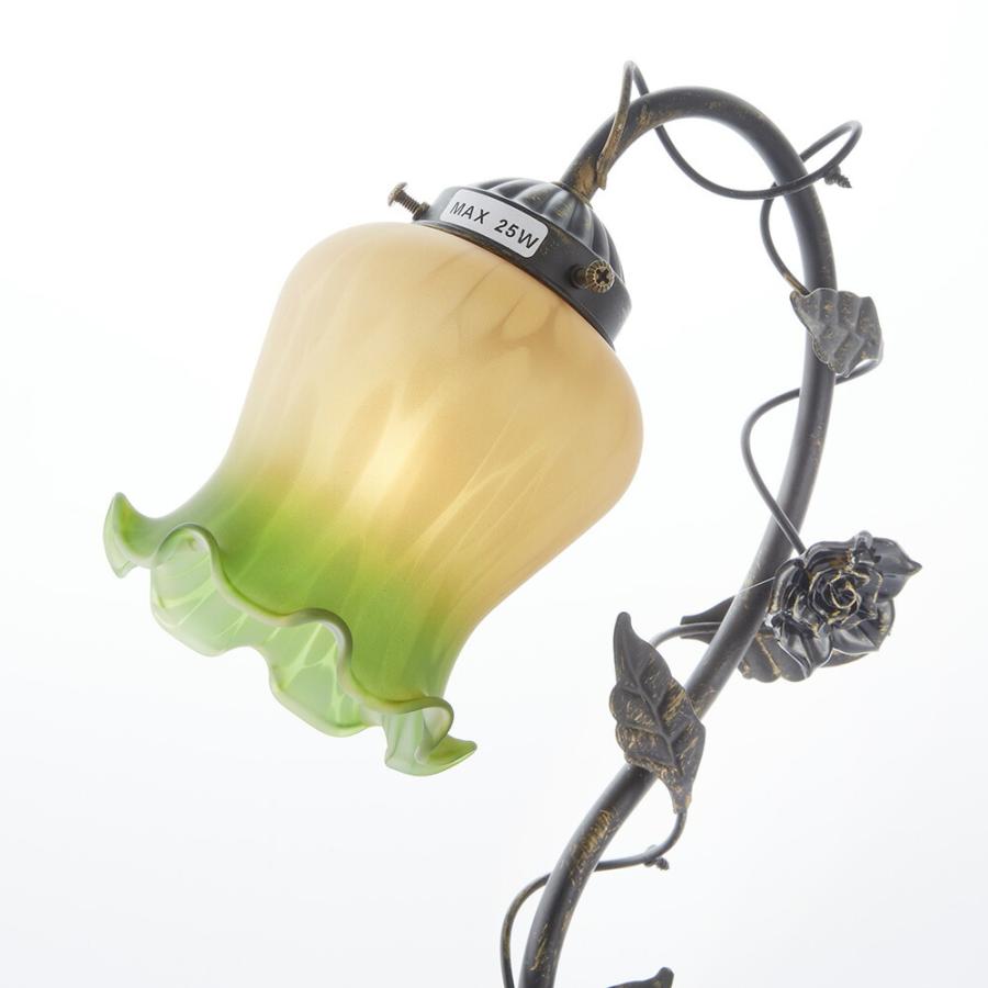 タッチランプ リリー グリーン 1灯 高さ34cm / 照明 タッチセンサー