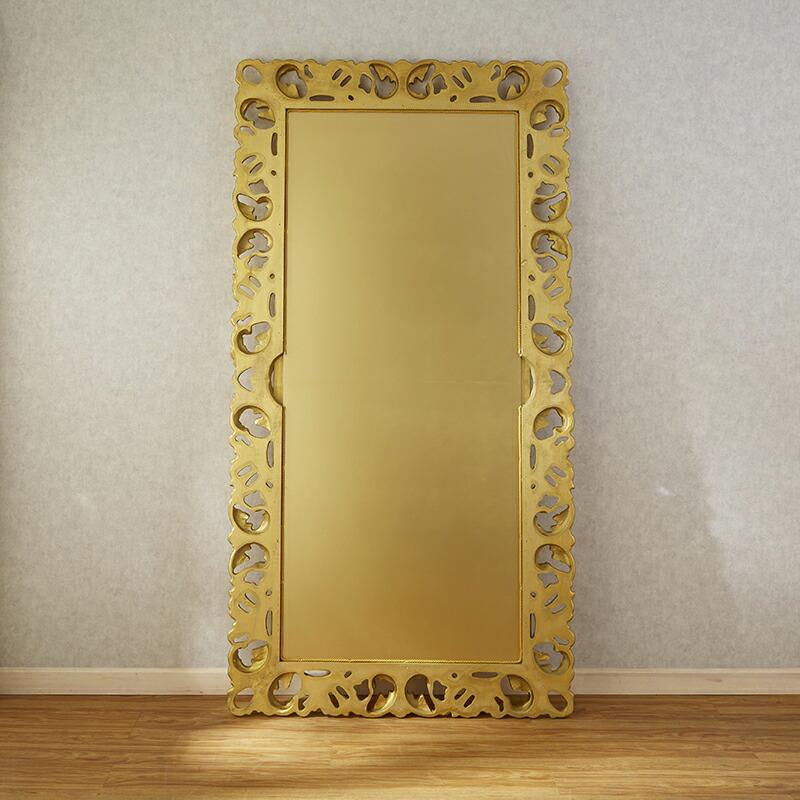 スリムゴールド姿見鏡新品ヨーロッパ風 スリムゴールド姿見鏡新品ヨーロッパ風