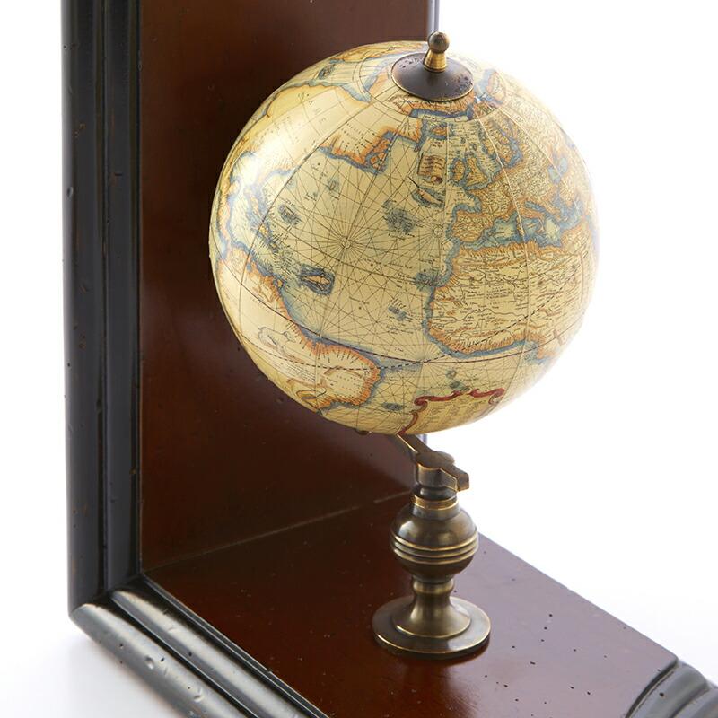 【アンティーク】地球儀の本立て オーセンティックモデルズ グローブ ブックエンド / ブックスタンド 本