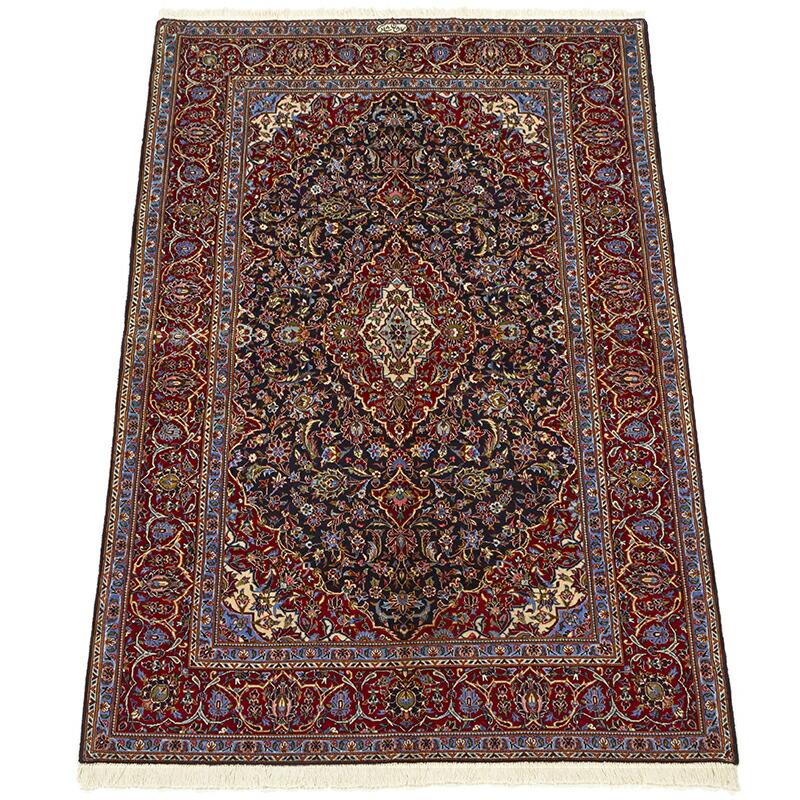 ペルシャ絨毯 カシャーン 227×130cm / ウール 手織り 手作業 織り子  