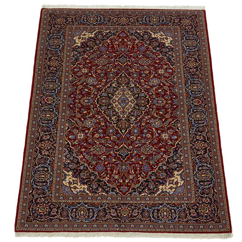 ペルシャ絨毯 カシャーン 214×144cm / ウール 手織り 手作業 織り子