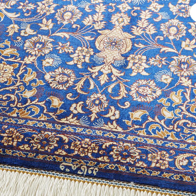 Y2702 ペルシャ絨毯 クム産 ラザヴィ工房 シルク100% 手織りma