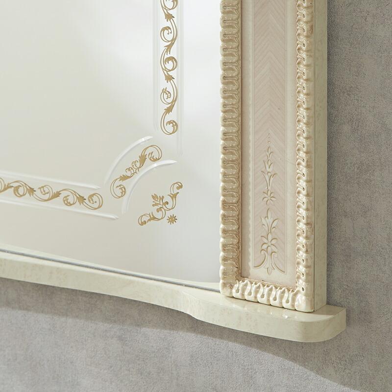 サルタレッリ ヴェルサイユ ミラー アイボリー 幅144cm / 輸入家具 白