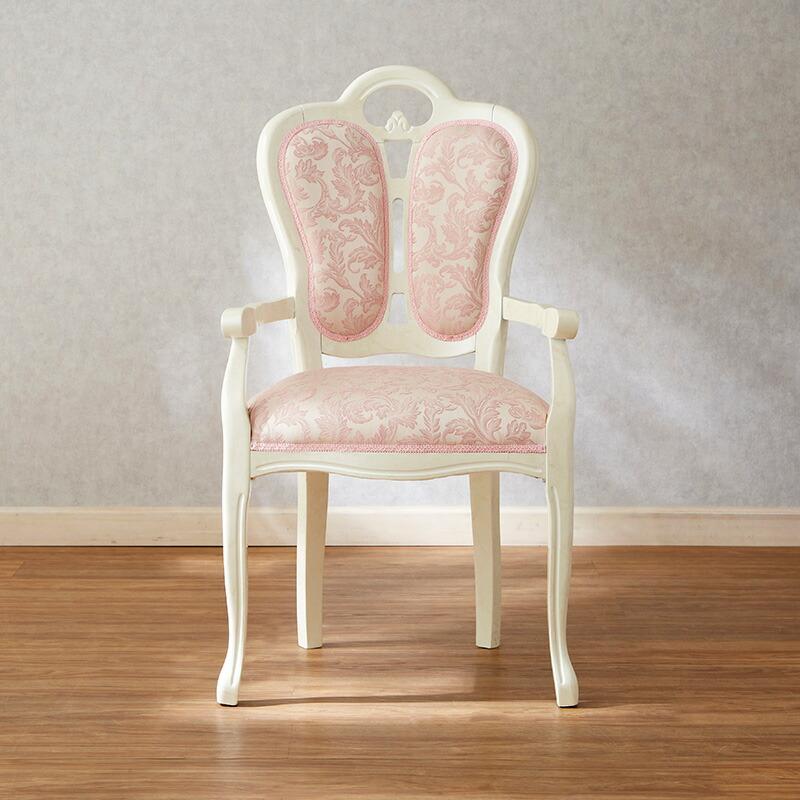 イタリア製チェアハイバックアームチェア花柄エレガント