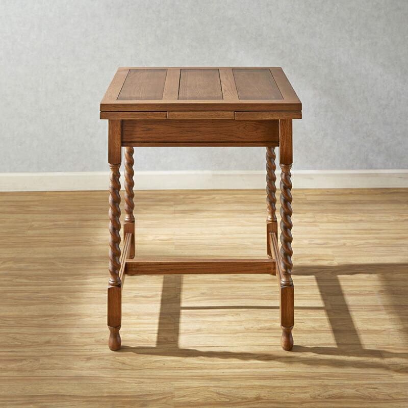 伸長式ダイニングテーブル 60cm~100cm オーク モダン 605-284