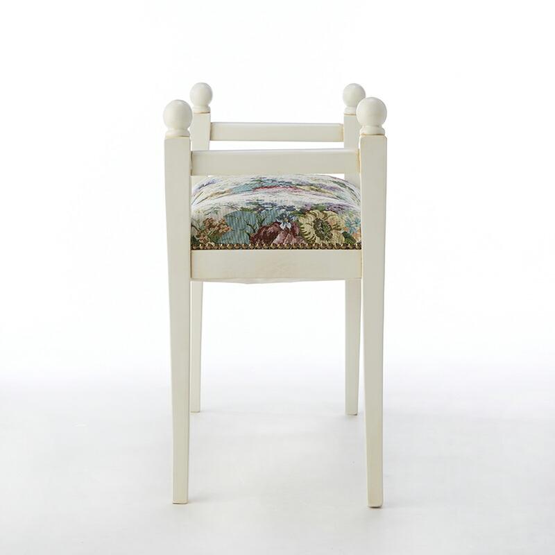 イタリア製 ベンチ ゴブランフラワー 幅72cm / イス 長椅子 スツール