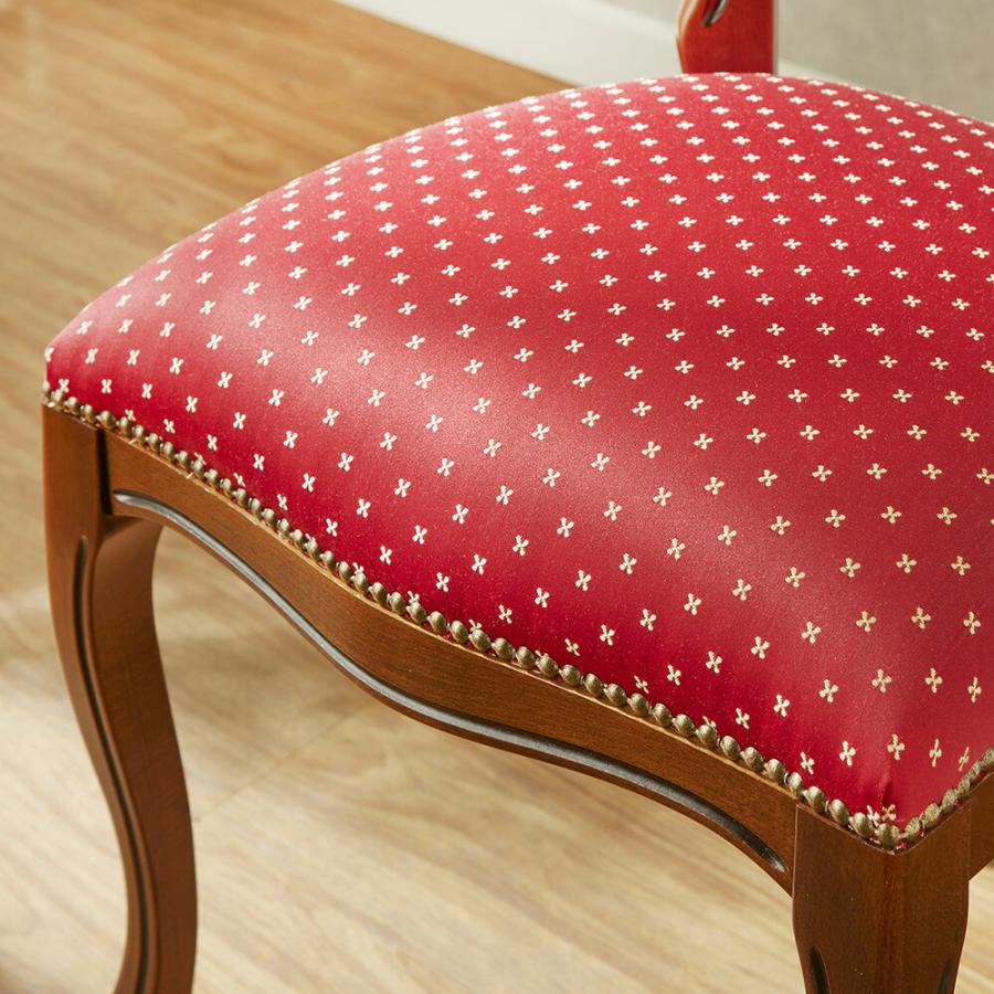 イタリア製 ダイニングチェア シックレッド 幅49cm / 椅子 チェア 輸入