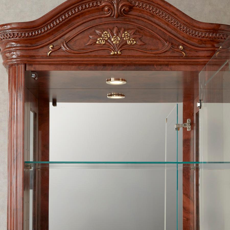 R051 Saltarelli サルタレッリ アマルフィ 1ドアグラスカップボード ウォールナット色 Used・美品 サルタレッリ アマルフィ 1ドアグラスカップボード (食器棚 飾り棚