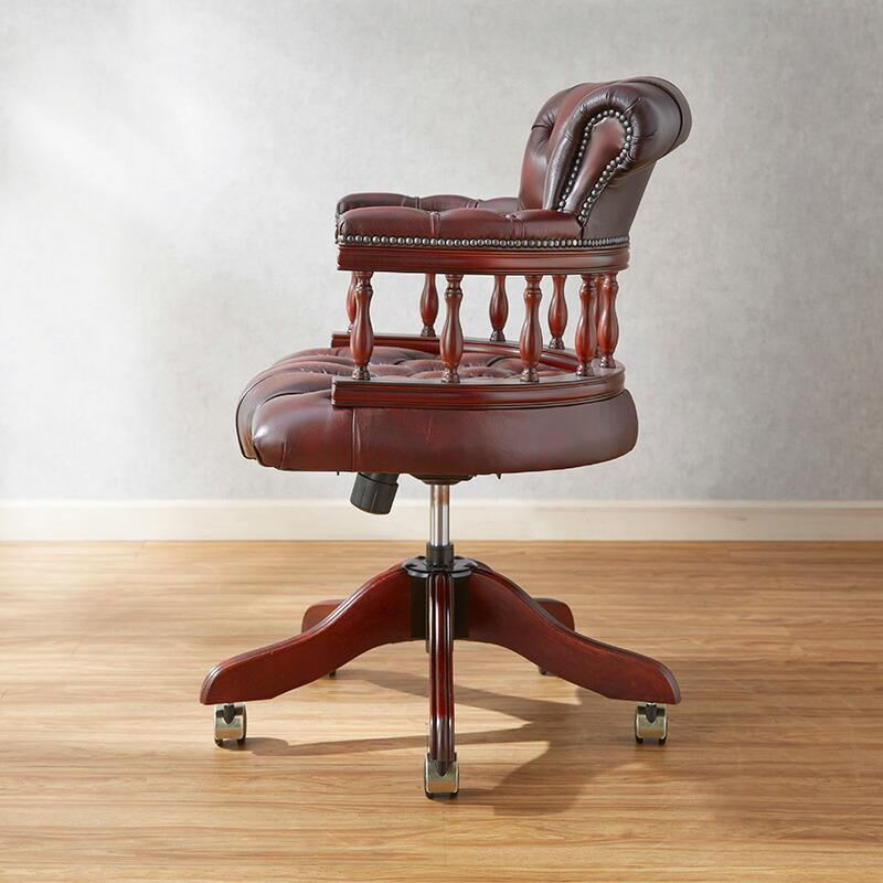 キャスター付き チェア Captain's Swivel チェスターフィールド