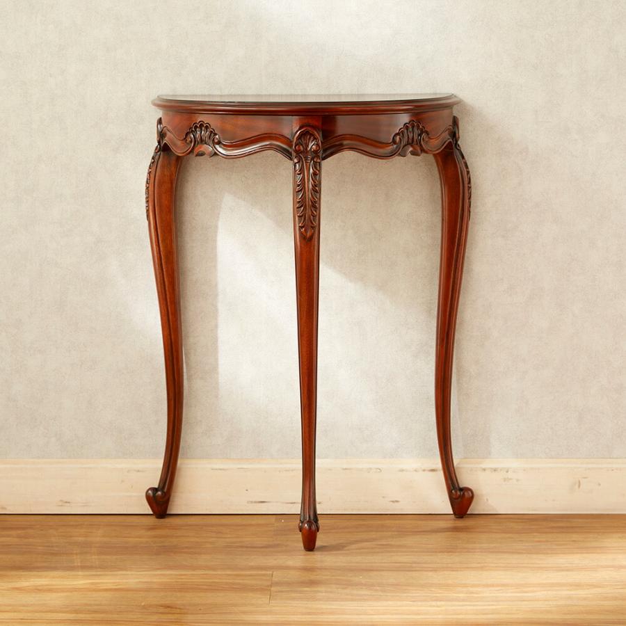 スペイン製　サイドテーブル　輸入家具 ジャンセン ルイ15世様式 半円型 サイドテーブル 幅48cm / コンソール