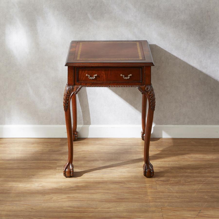 イタリア製クラシカル家具 象嵌細工 猫脚 ネストテーブル 大 幅56cm