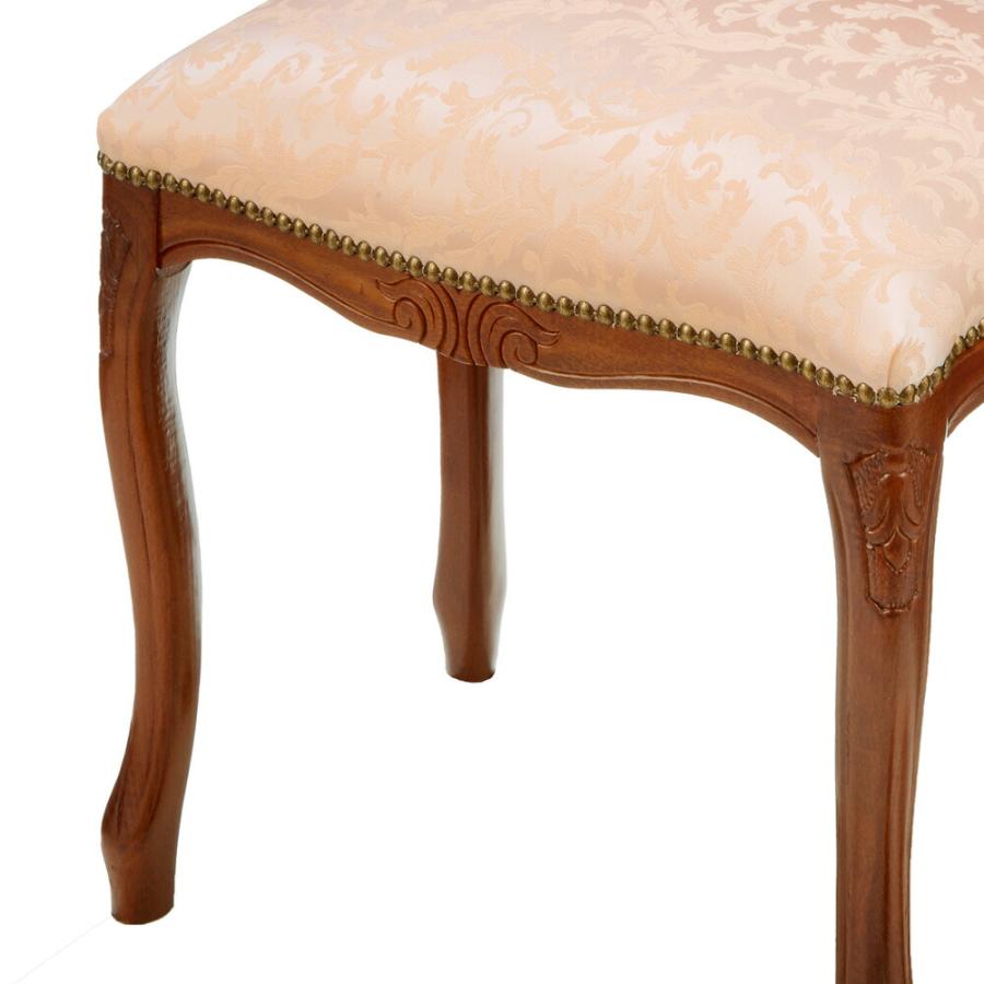 イタリア製 猫脚スツール M 幅47cm ピンク / スツール オットマン 椅子