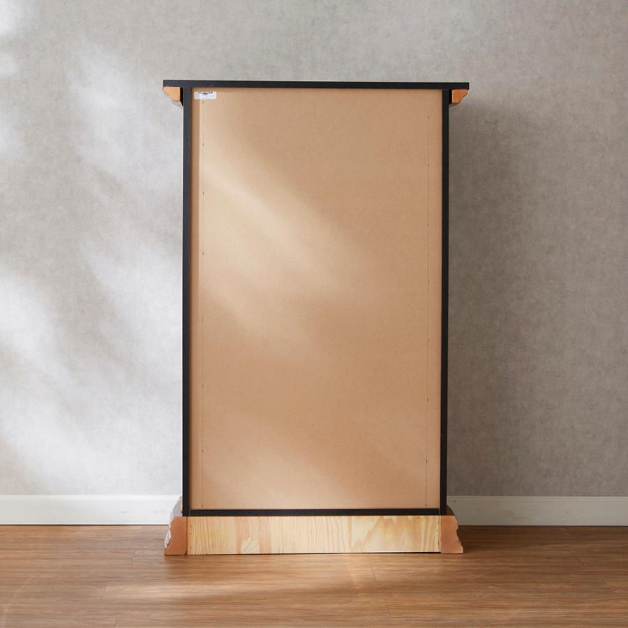 サルタレッリ アマルフィ 7段 チェスト ウォールナット色 幅79cm / 茶