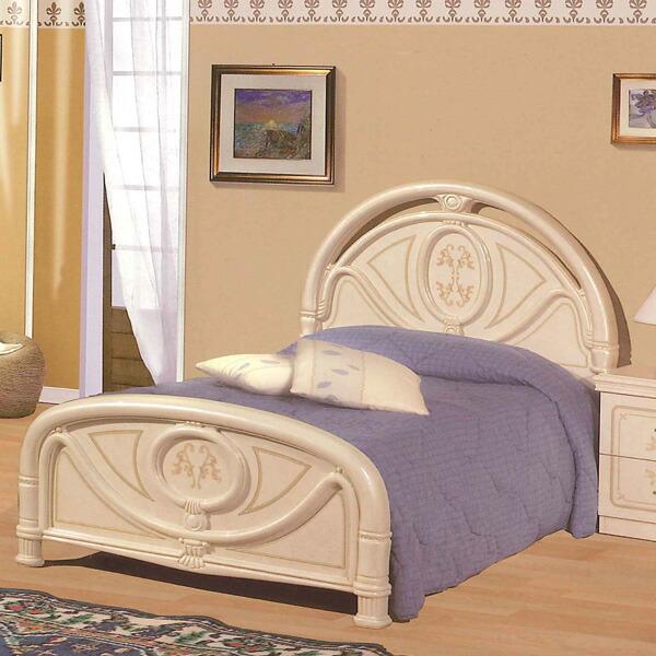 サルタレッリ フローレンス シングルベッド アイボリー 幅116cm