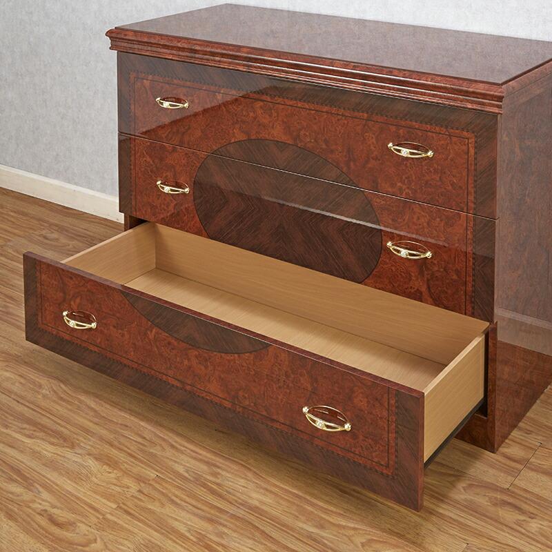 サルタレッリ フローレンス スモール 3段チェスト ウォールナット色