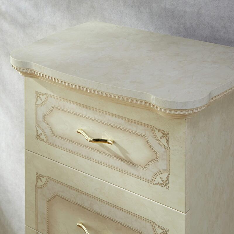 イタリア製　３Ｄチェスト（アイボリー）アマルフィ　サルタレッリ社 サルタレッリ アマルフィ 5段チェスト アイボリー 幅61cm / 収納