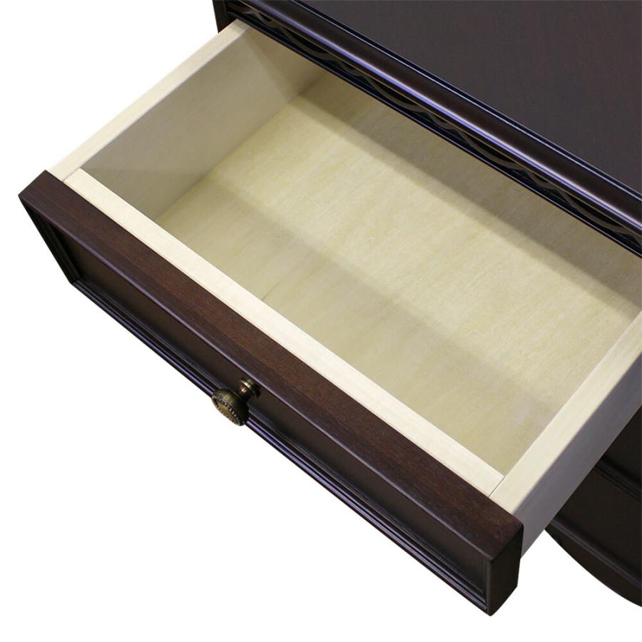東海家具工業 - フルール 用だんす まっ黒い赤銅色 幅85糎 / フルールDM 用だんす85 棚 姫系 赤銅色 茶 リビング 夕めし 室内装飾 アンティーク 表現スタイル マホガニー