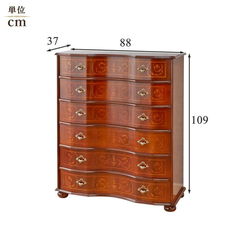 クラシックスタイル 木製チェスト 6段　ヨーロッパ風 クラシックスタイル 木製チェスト 6段 ヨーロッパ風 クラシック