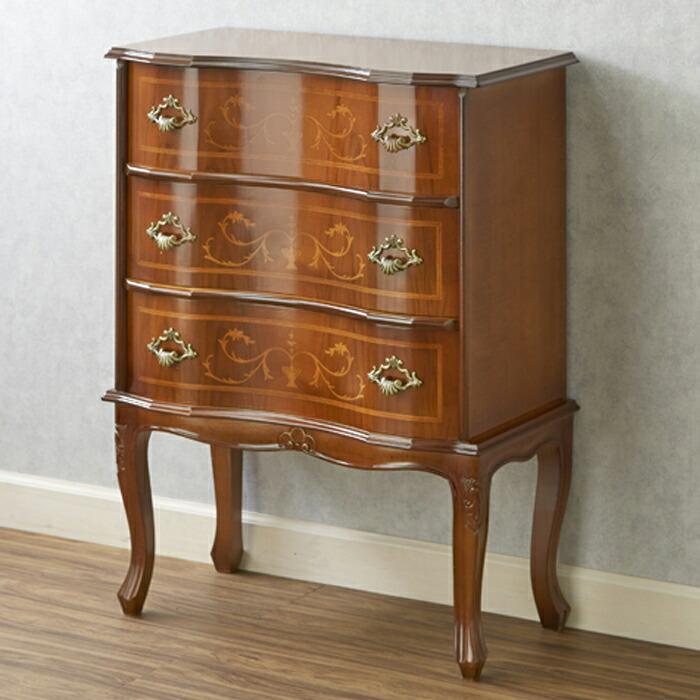 タロッコ社□イタリア製□象嵌□ワイドチェスト□猫足