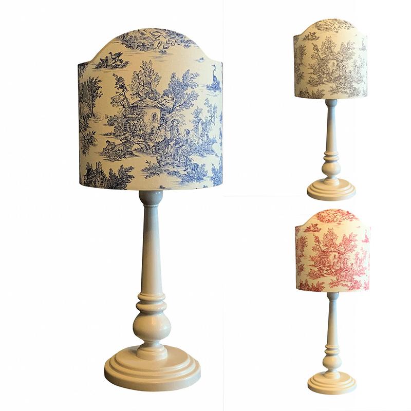 トワル・ド・ジュイ柄 テーブルランプ トワルドジュイ照明・パストラル「ファブリックシェードテーブルランプ