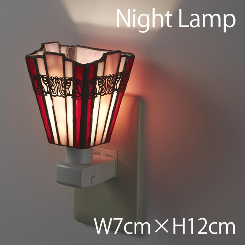 フットランプ ステンドグラス/ナイトランプ 照明 電球付属 LED可 フットランプ ステンドグラス/ナイトランプ 照明 電球付属 LED可