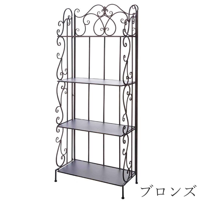 4段ラック アイアン 幅63.5cm / ラック 4段 棚 飾り棚 鉄 アイアン