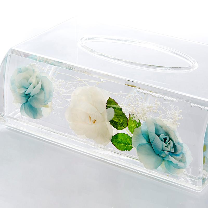 アクリル 水中花 ティッシュボックス / ティッシュBOX ティッシュ