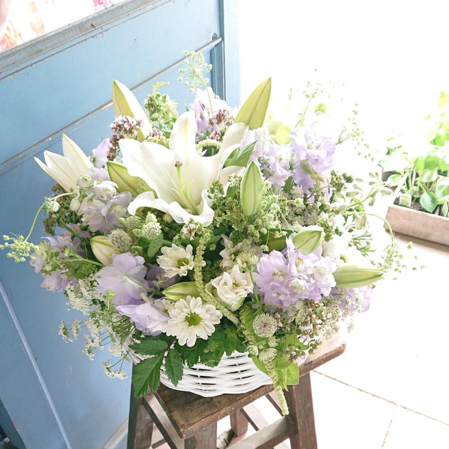 アウトレット送料無料 花 御供 アレンジメント ラウンド 白紫 Lサイズ 枕花 仏花 法要 四十九日 周忌 回忌 命日 お供え 数量限定 特売 Irdrpngo Com