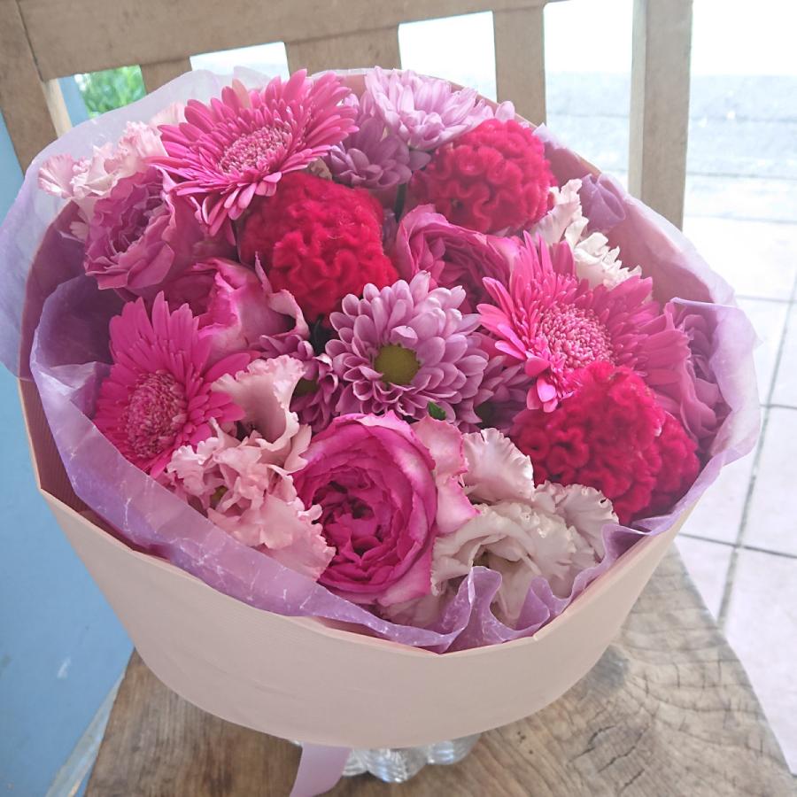 敬老の日 花 花束 ブーケ ギフト ピンク系 ラウンド 5500円 Mサイズ Keirou 08 メゾンフルーリーyahoo 店 通販 Yahoo ショッピング