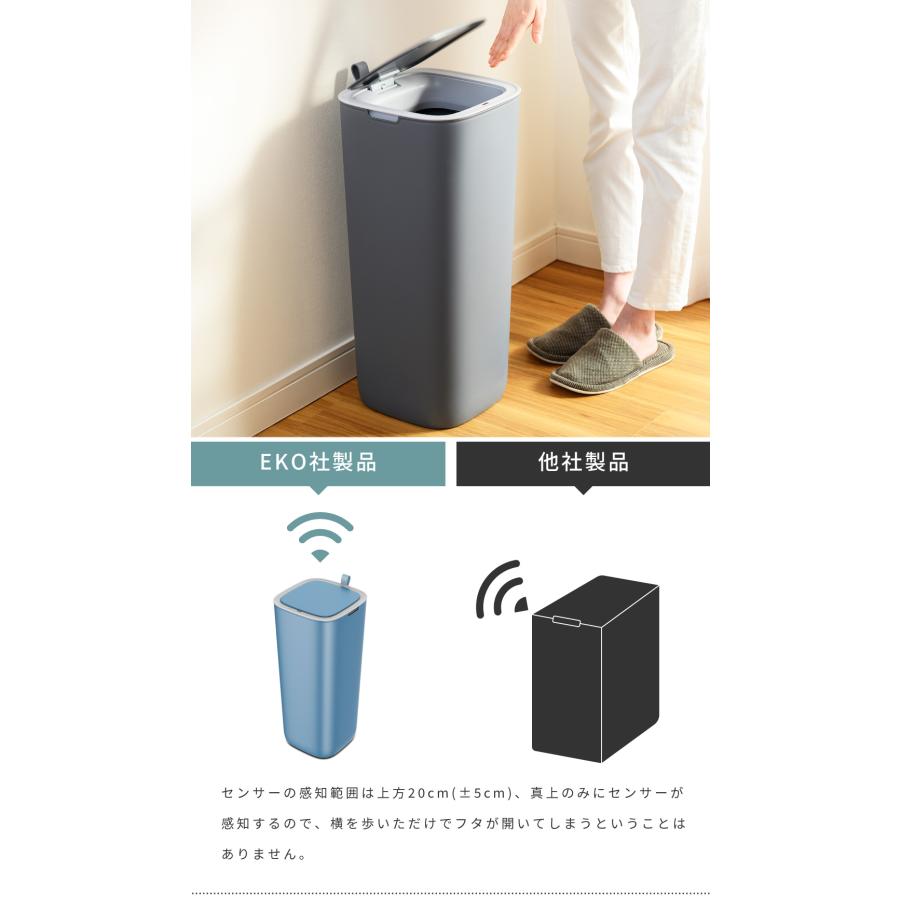 ゴミ箱 30リットル おしゃれ 分別 自動開閉 ごみ箱 ダストボックス 蓋付き スリム キッチン リビング フタ付き 30L センサー シンプル ホワイト ブルー グレー |  | 09