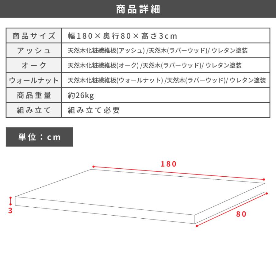 東谷 テーブル 天板のみ パーツ ダイニング 幅180cm 天板 天然木