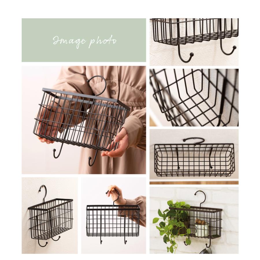 東谷 ハンガー カゴ付き フック ボックス付き 小物収納 収納 小物入れ