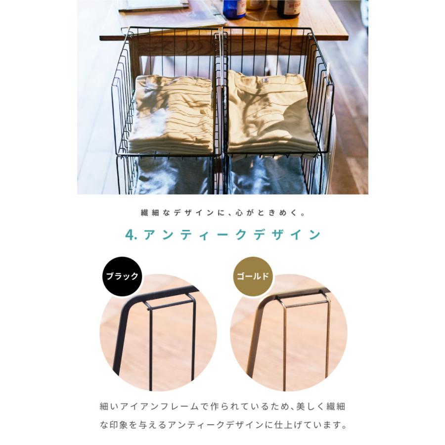 東谷 ランドリーラック ランドリー収納 ワゴン 3段 キャスター付き