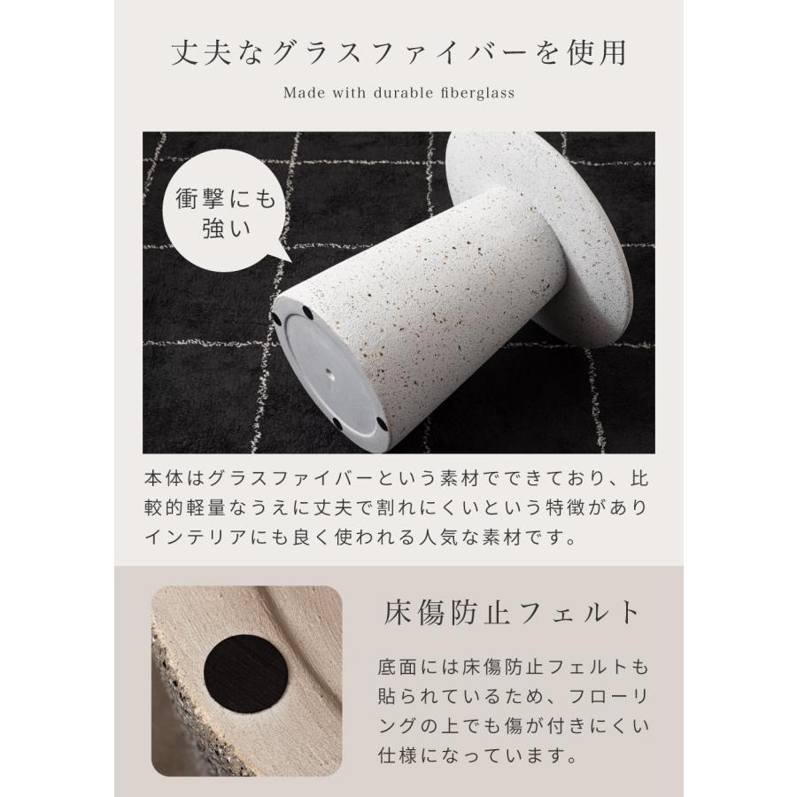 ラウンドテーブル 45cm サイドテーブル スリム 机 つくえ リビング テーブル 丸 テラゾー柄 幅45cm おしゃれ グレー ホワイト | 東谷 | 11