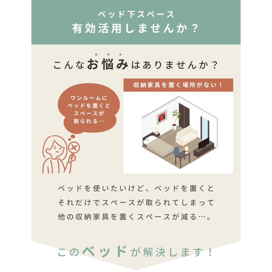 ベッド シングル 収納 ベッドフレーム 引き出し4杯 おしゃれ 木目調 キャスター付き ロータイプ 北欧 一人暮らし 大容量 広い 寝具 一人用 シンプル ワンルーム | 東谷 | 06