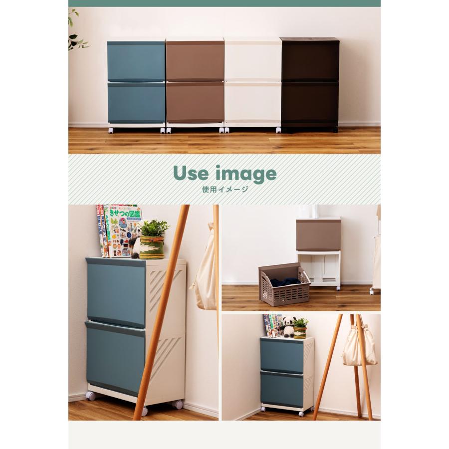 ランドリーバスケット ワゴン 2段 スリム おしゃれ かご キャスター ランドリーボックス ボックス ランドリー バスケット ベージュ ブルー ブラウン アイボリー | 東谷 | 23
