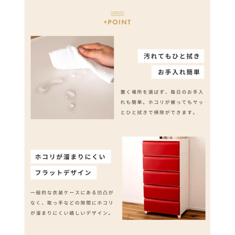 チェスト 衣装ケース 収納 引き出し 5段 白 ハイチェスト 収納家具