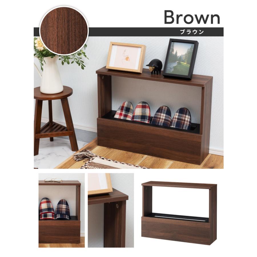 スリッパラック スリッパ立て 4足 スリッパ収納 スリム スリッパスタンド スリッパ ラック 収納 スリッパたて ナチュラル ブラウン グレー ホワイト ブラック | 東谷 | 20