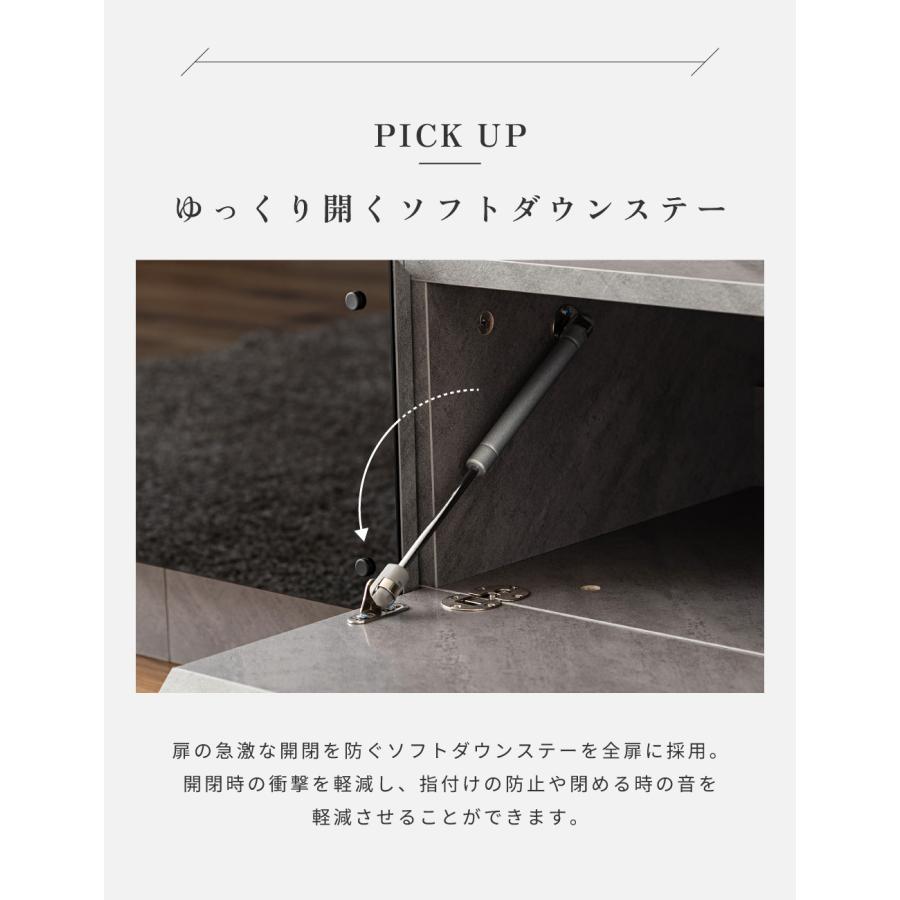 テレビ台 ローボード 210cm 収納 テレビスタンド テレビボード TV台 TVボード おしゃれ シンプル 北欧 モダン 大理石柄 ストーン柄 北欧 ブラック ホワイト | 東谷 | 12
